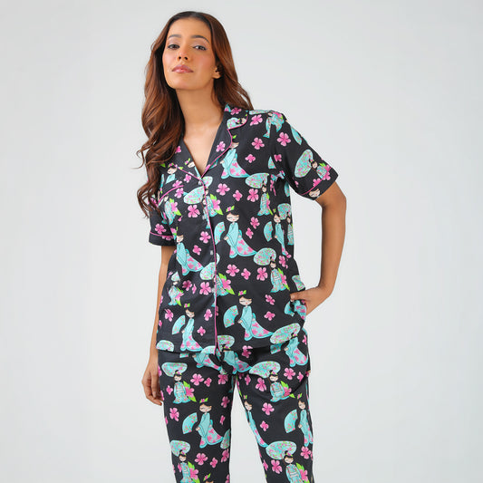 Midnight Bloom Pajama Set