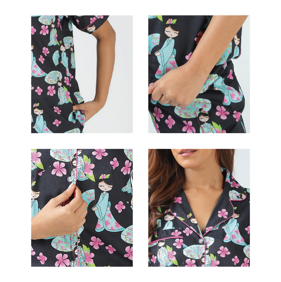 Midnight Bloom Pajama Set