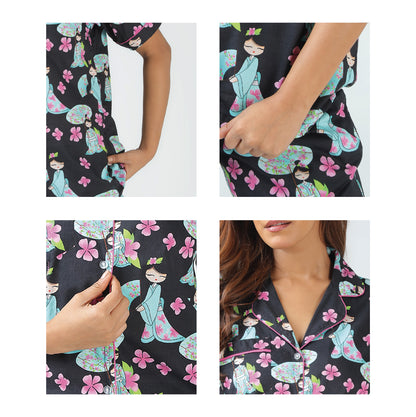 Midnight Bloom Pajama Set