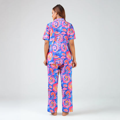 Floral Canvas Pajama Set