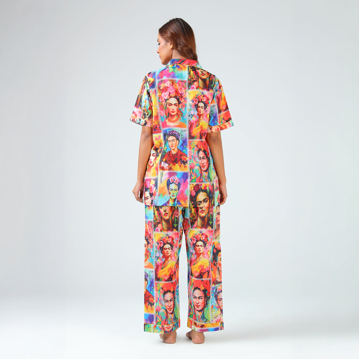 Vibrant Portrait Pop Art Pajama Set