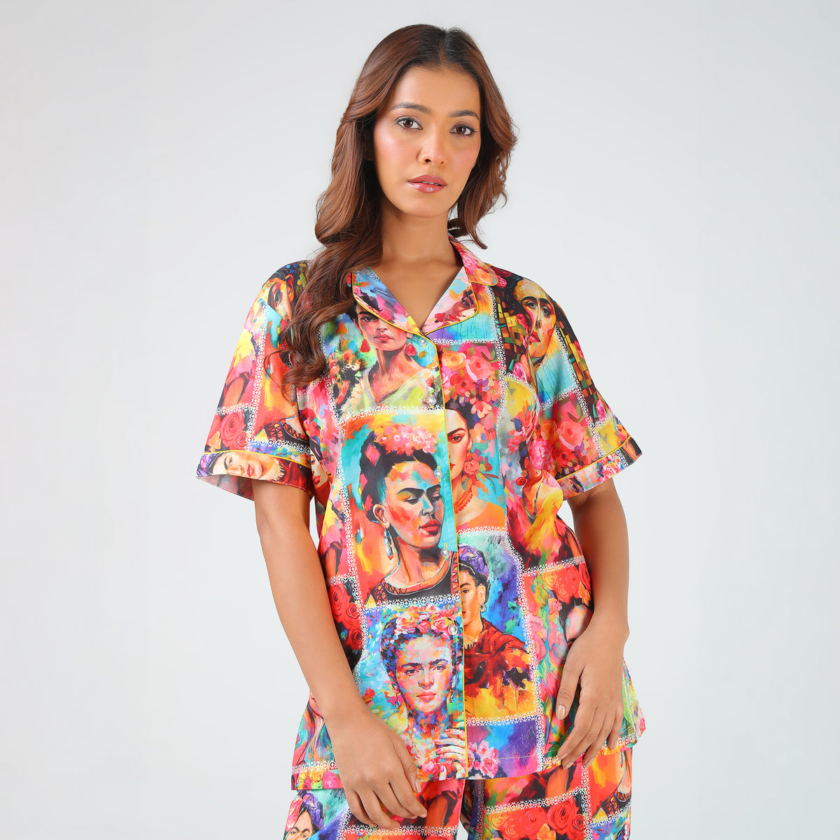 Vibrant Portrait Pop Art Pajama Set