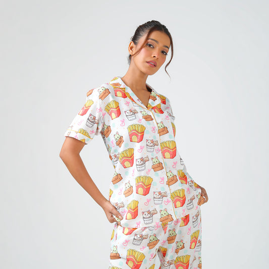 Snack Time Kitty Pajama Set