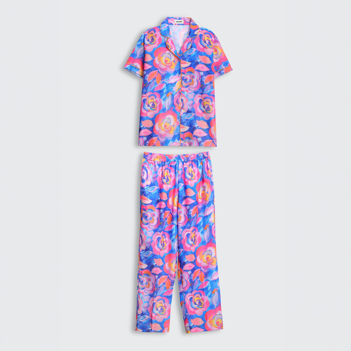 Floral Canvas Pajama Set