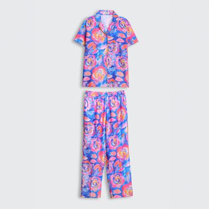Floral Canvas Pajama Set