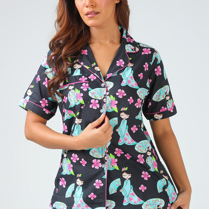 Midnight Bloom Pajama Set