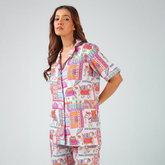 Royal Elephant Heritage Pajama Set